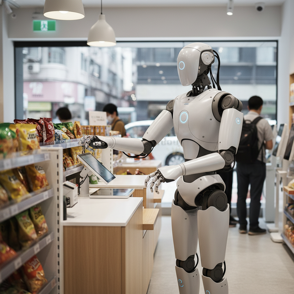 Hong Kong: Un humanoïde polyglotte aux commandes d'un magasin de proximité